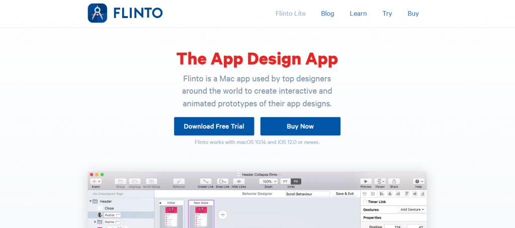 Phần mềm thiết kế UX/UI Flinto