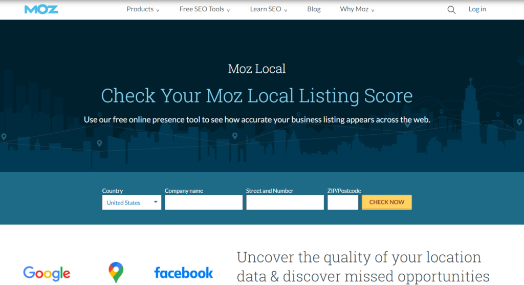 Moz Local Listing Score