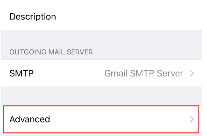 Hướng dẫn bật SSL cho email đến Iphone - Bước 5