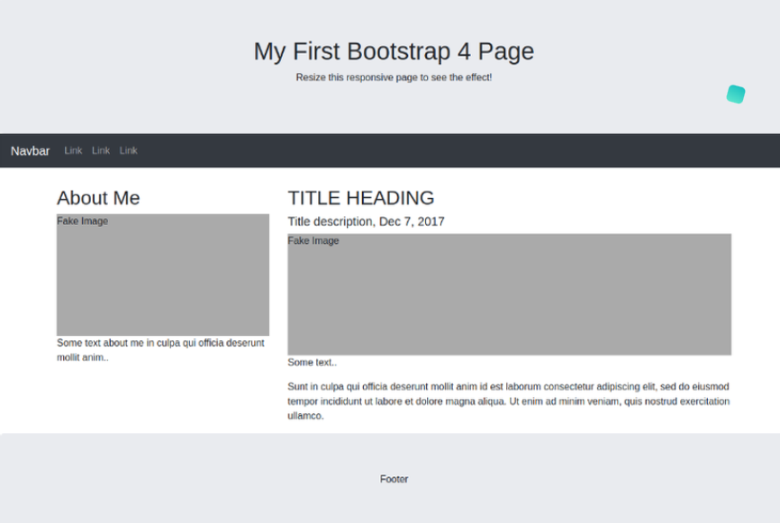 Bố cục website tạo bằng Bootstrap