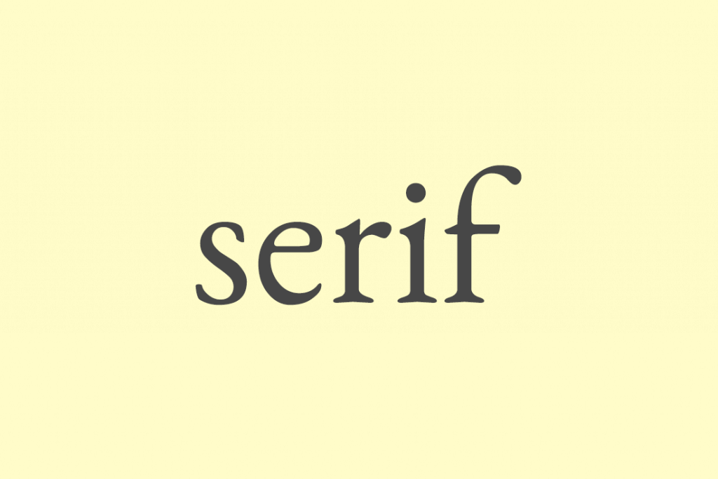 Font chữ Serif