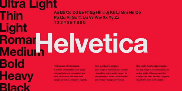 Font Helvetica