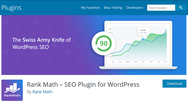 Plugin Rank Math SEO