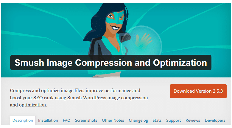 Plugin Smush Image Compression and Optimization