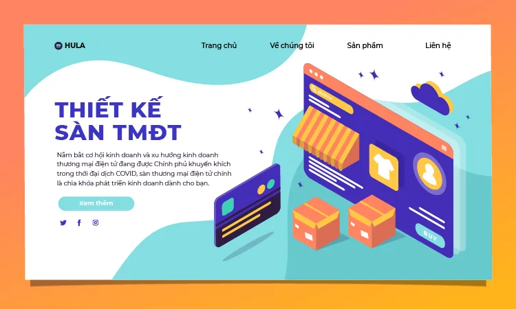 Thiết kế website sàn thương mại điện tử giao diện đẹp mắt, hiện đại