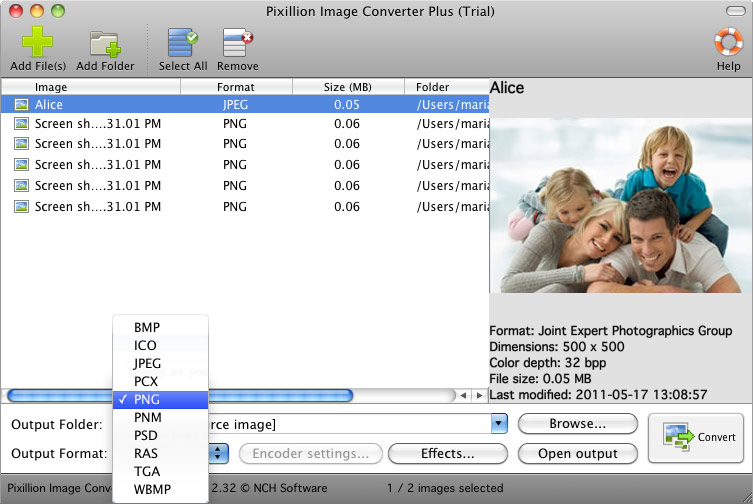 Phần mềm Pixillion Image Converter