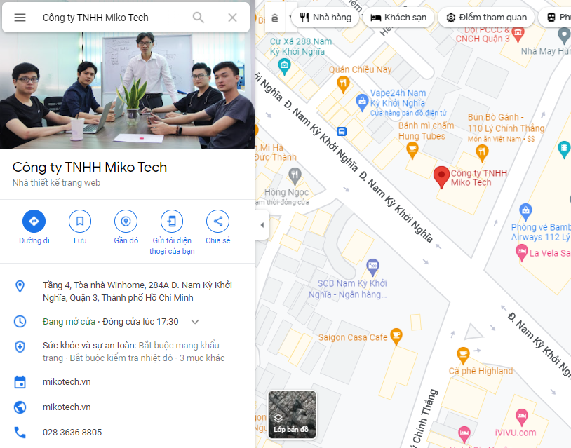 Miko Tech trên Google Maps