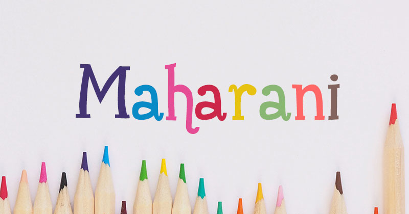 Phông chữ Maharani dùng trong thiết kế trên Photoshop