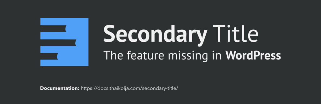 Plugin Secondary Title trên WordPress