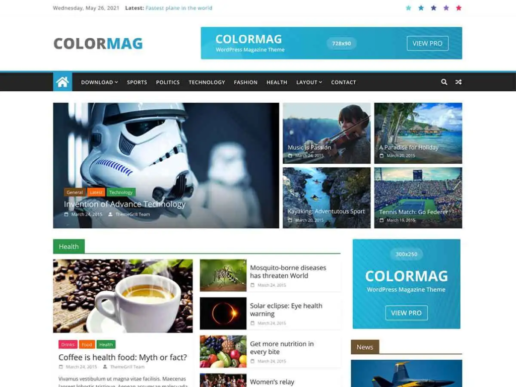 ColorMag - Theme WordPress tin tức miễn phí