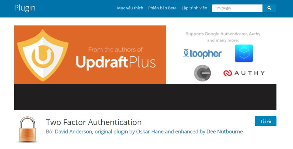 Plugin Two Factor Authentication