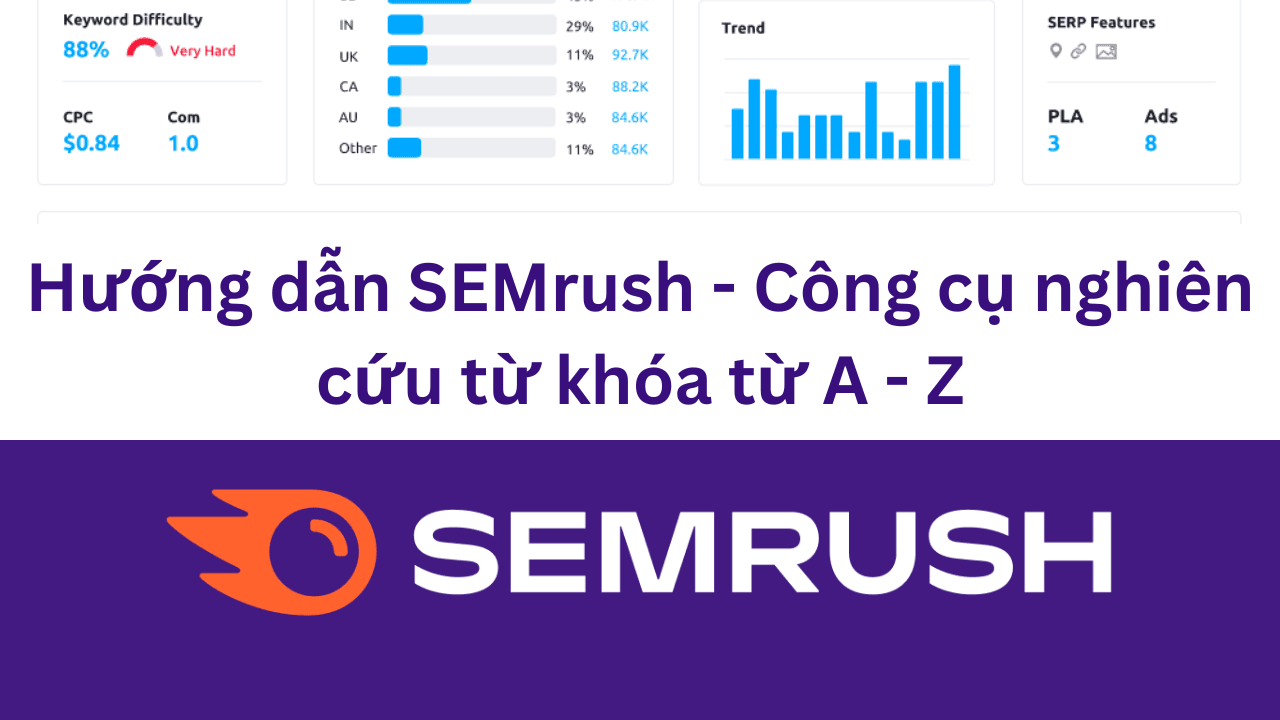 Hướng dẫn cách sử dụng SEMRush nghiên cứu từ khóa A-Z