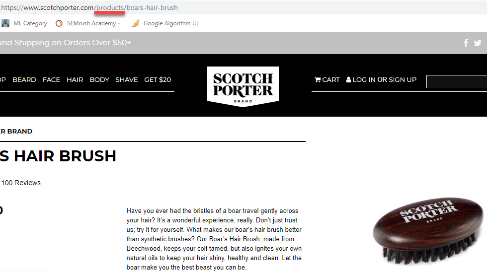 Mục con products của Scotch Porter.