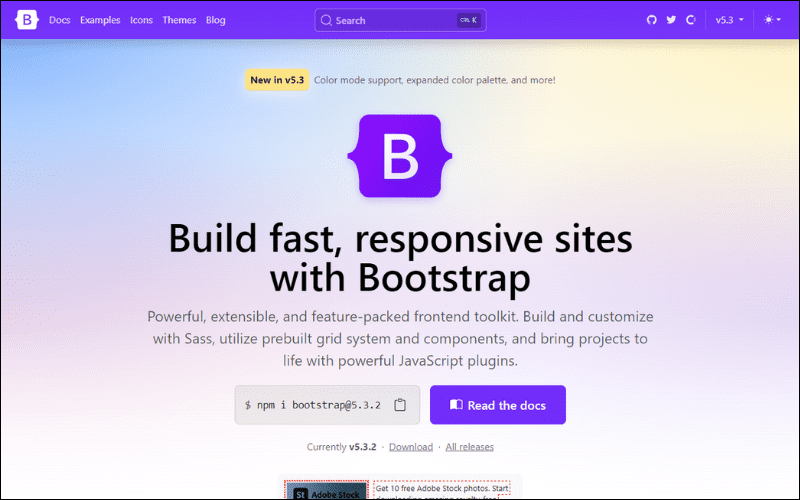 các nền tảng thiết kế website Bootstrap