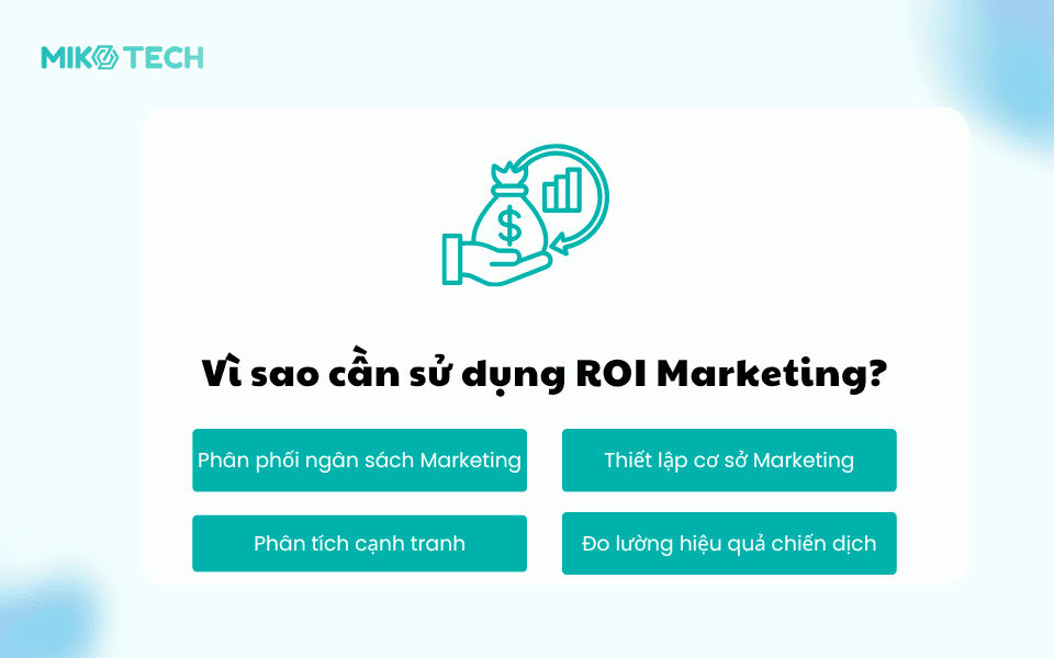 ROI trong marketing là gì? Cách tính ROI trong marketing 2 Vì sao doanh nghiệp cần sử dụng ROI Marketing?
