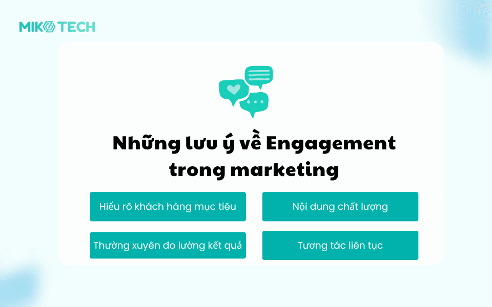 Những lưu ý về Engagement trong marketing