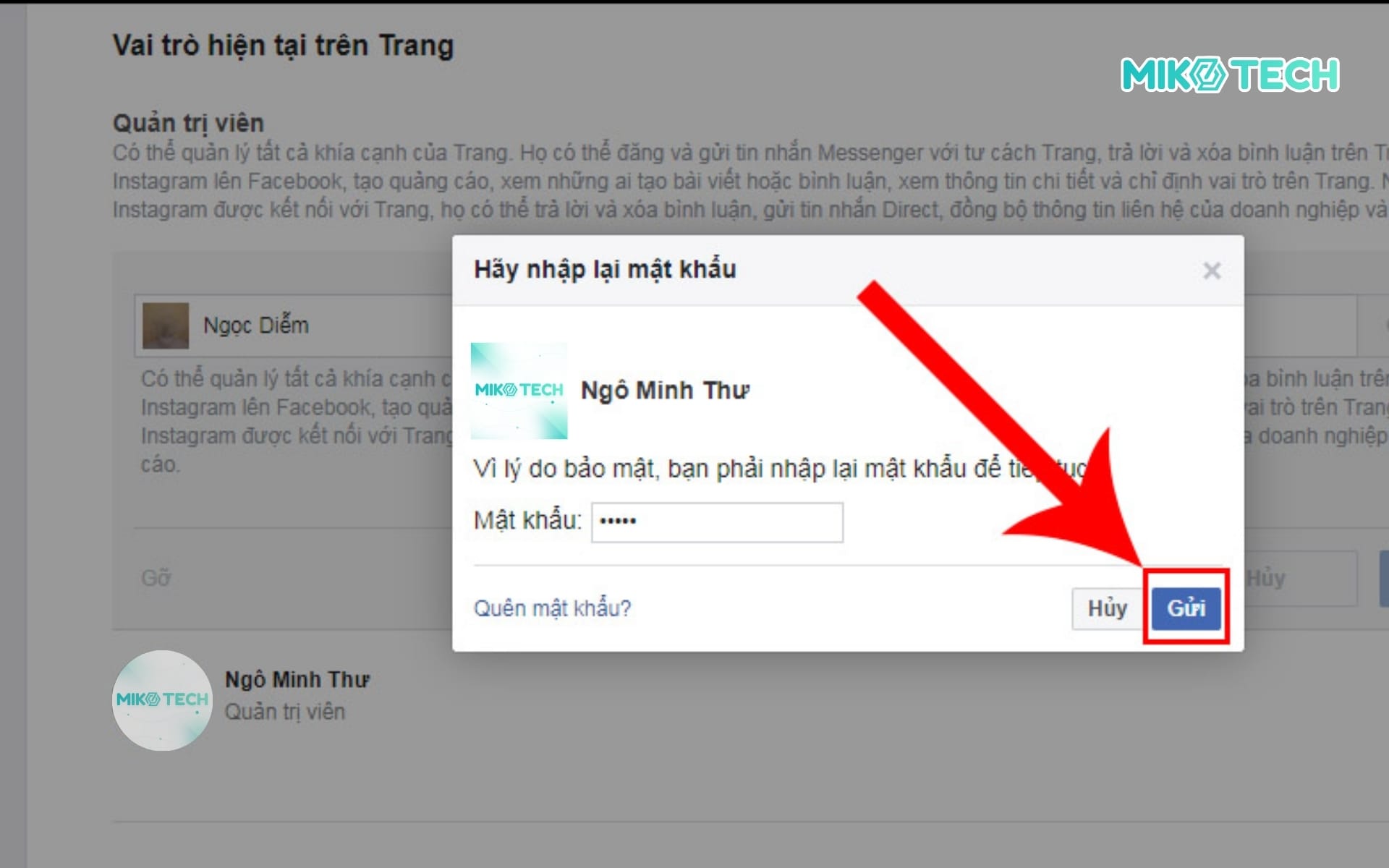 Xác nhận bằng mật khẩu