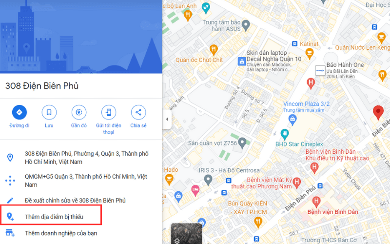 đăng ký vị trí trên google map