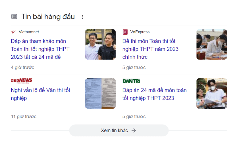 SERP là gì? Cách hiển thị kết quả trên Search Engine Results Page 12 Tin bài hàng đầu