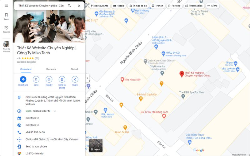 cách tạo địa điểm trên google map