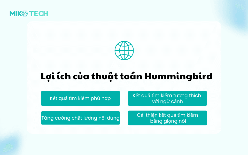 Thuật toán Hummingbird là gì và tác động trong SEO 5 Lợi ích của thuật toán Hummingbird là gì?