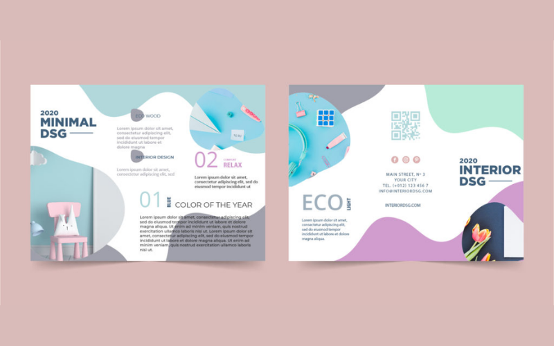 muted colors brochure