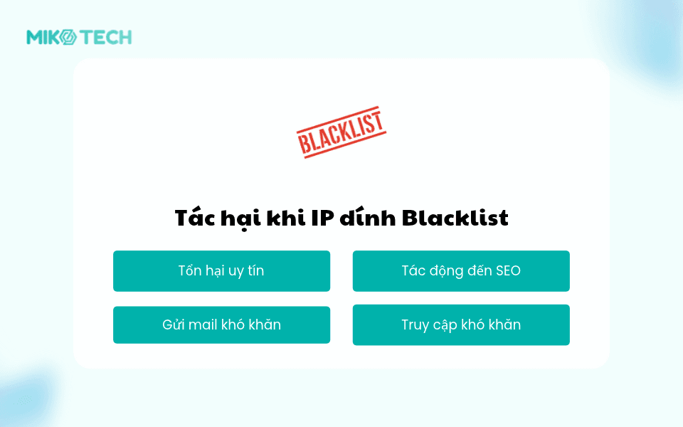 Tác hại khi IP dính Blacklist