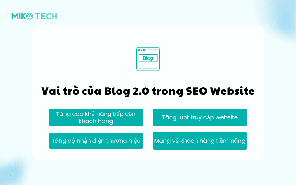 Vai trò của Blog 2.0 trong SEO Website là gì?