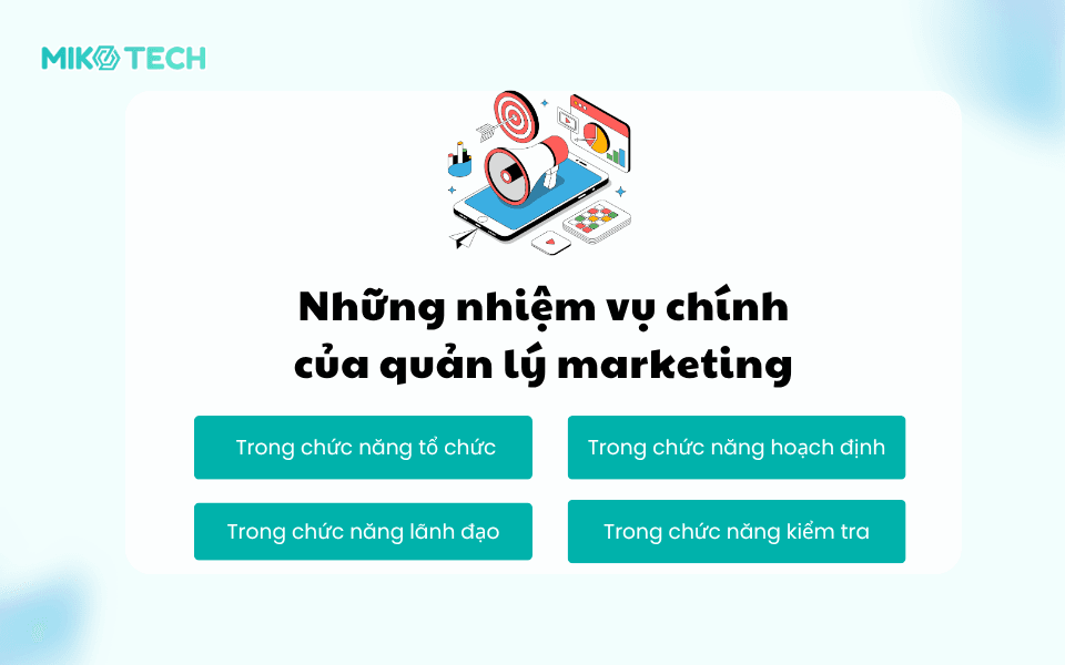Những nhiệm vụ chính của quản lý marketing
