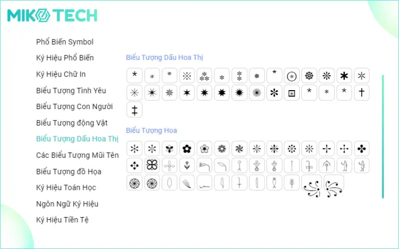biểu tượng hoa
