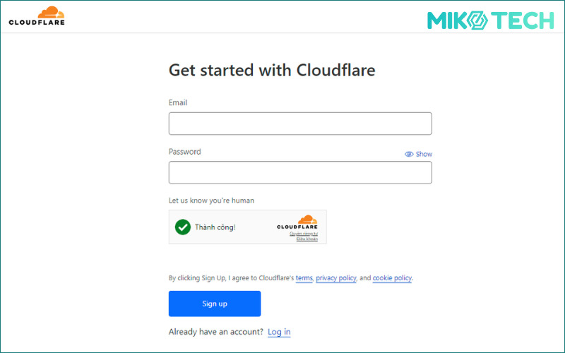 sign up cloudflare
