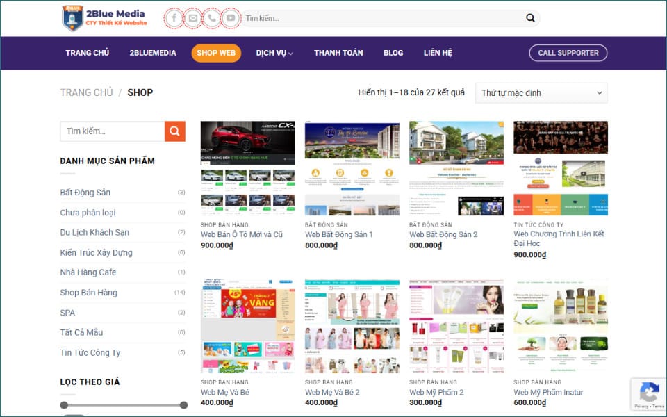 thiết kế website chuyên nghiệp tại huế​ 2Blue Media