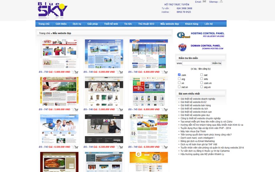 TOP 7+ Công Ty Thiết Kế Website Tại Hà Nội Chuyên Nghiệp, Chuẩn SEO 8 công ty thiết kế web Bluesky