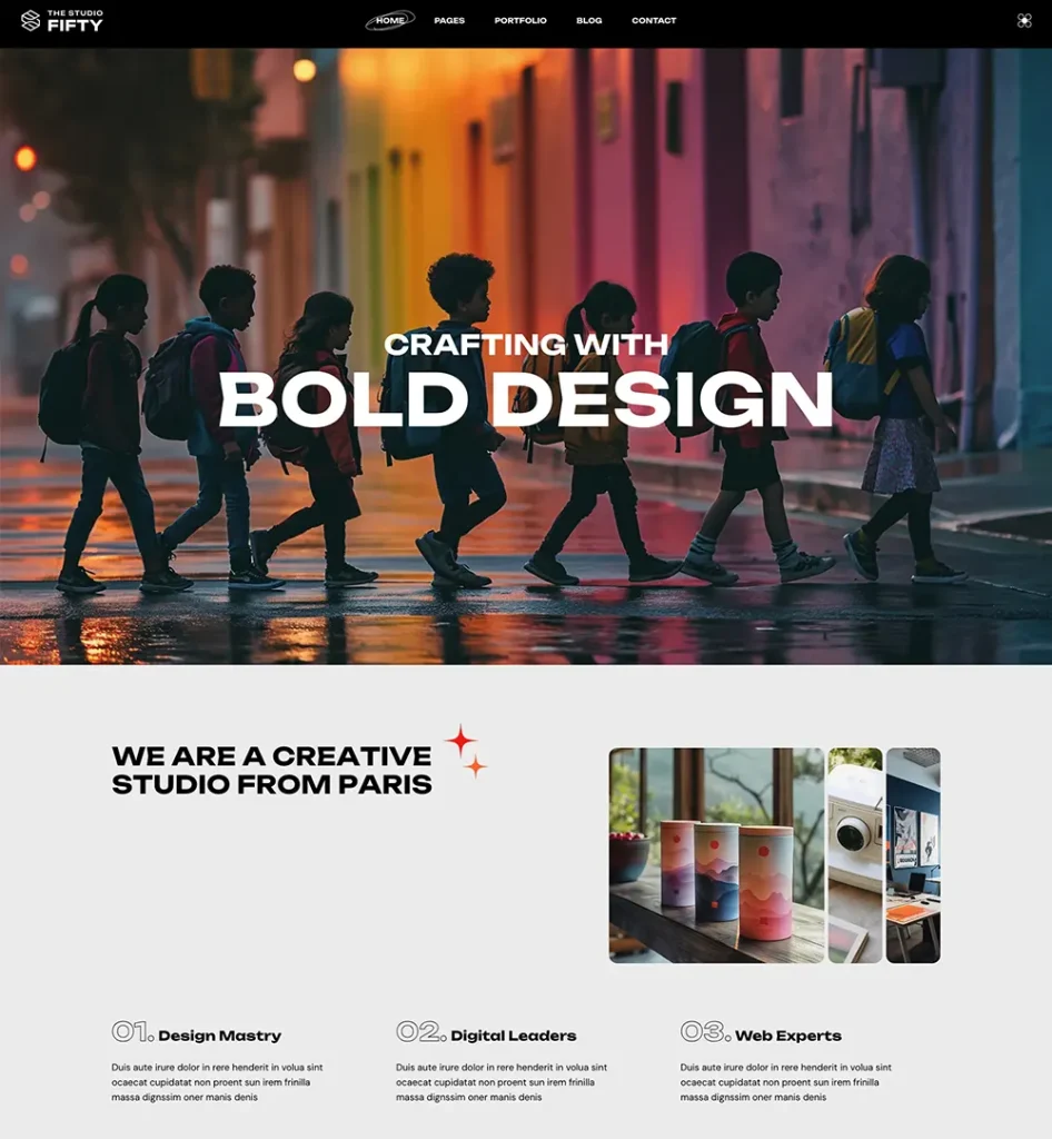 Giao diện Công ty - Agency mẫu 12 1 studio fifty 1