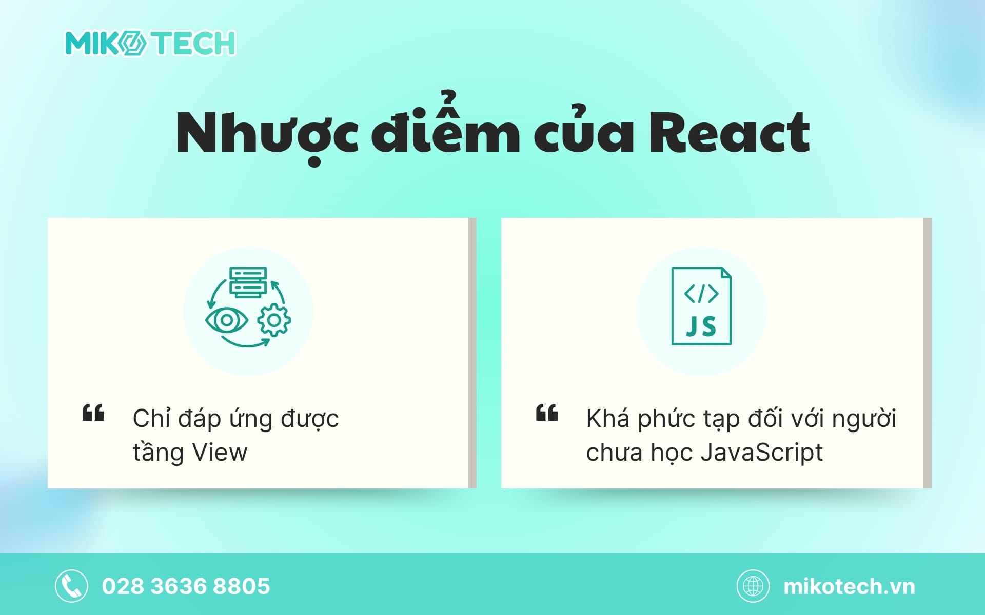 Nhược điểm của React