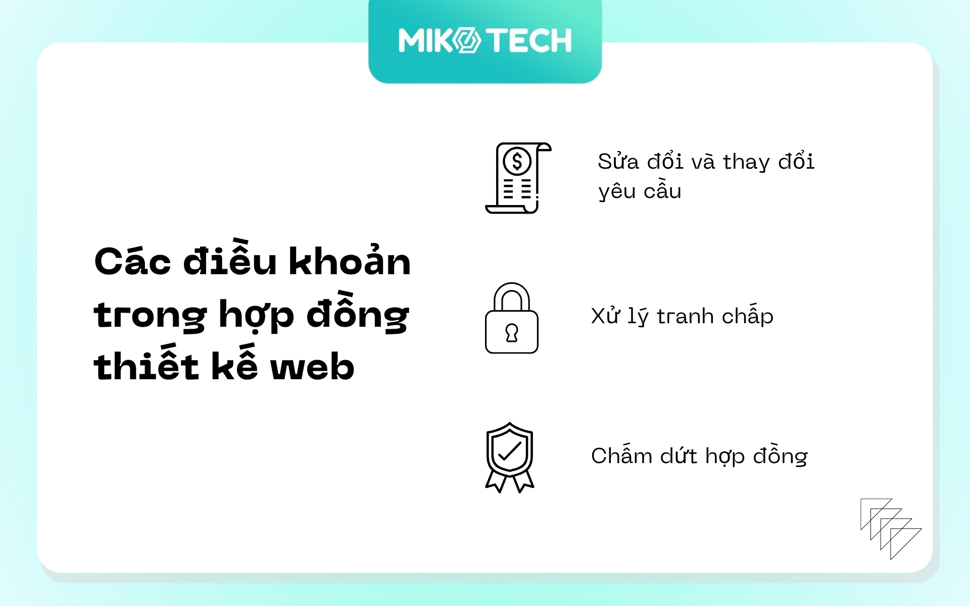 các điều khoản hợp đồng thiết kế web