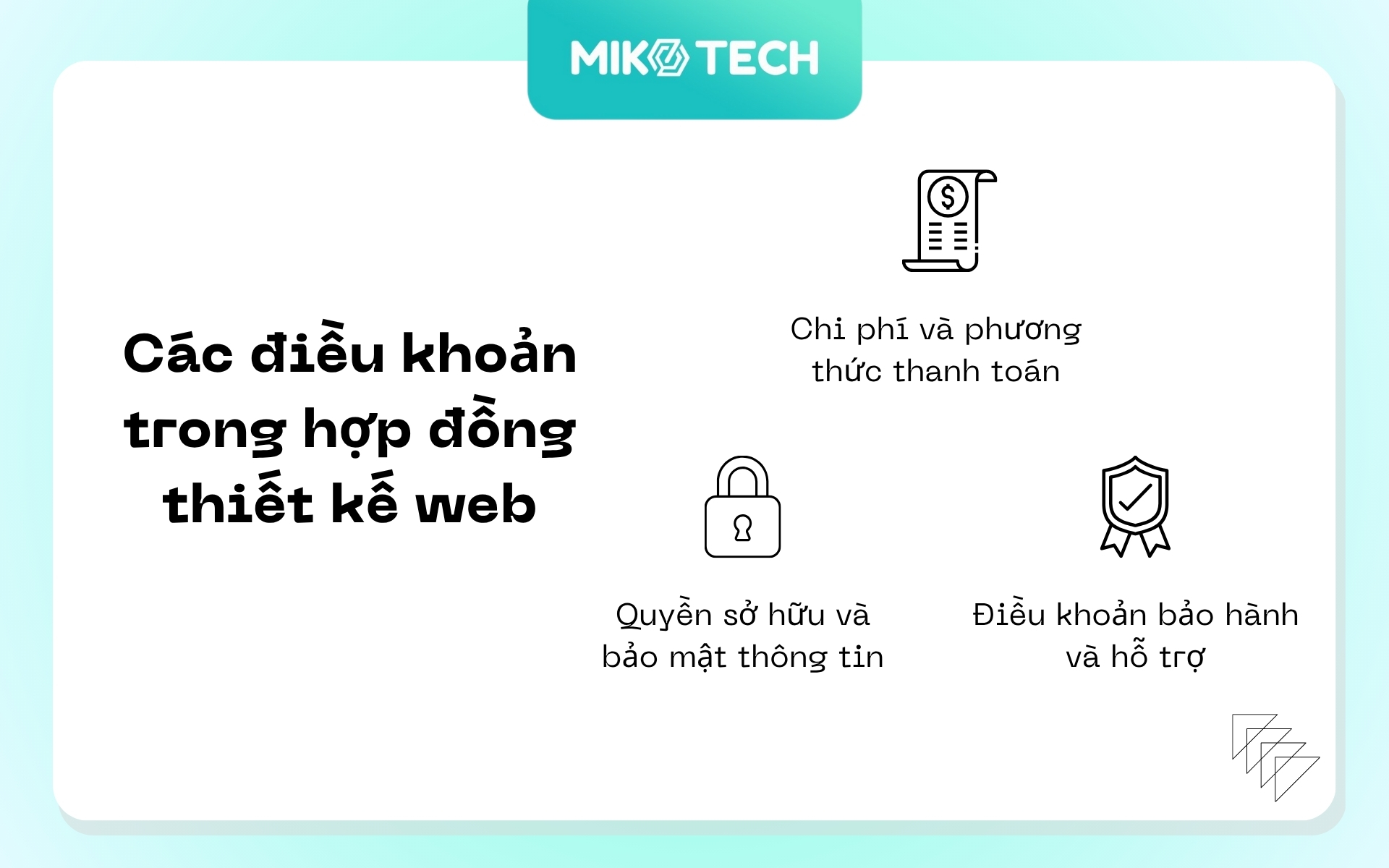 hợp đồng web có điều khoản gì