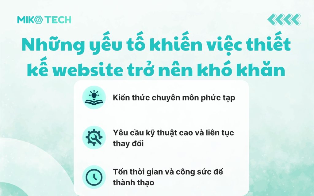 Những yếu tố khiến việc thiết kế website trở nên khó khăn