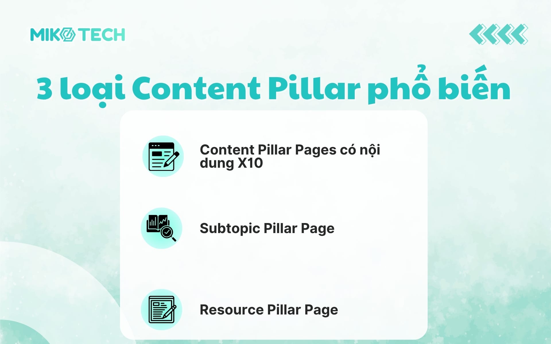 3 loại Content Pillar phổ biến
