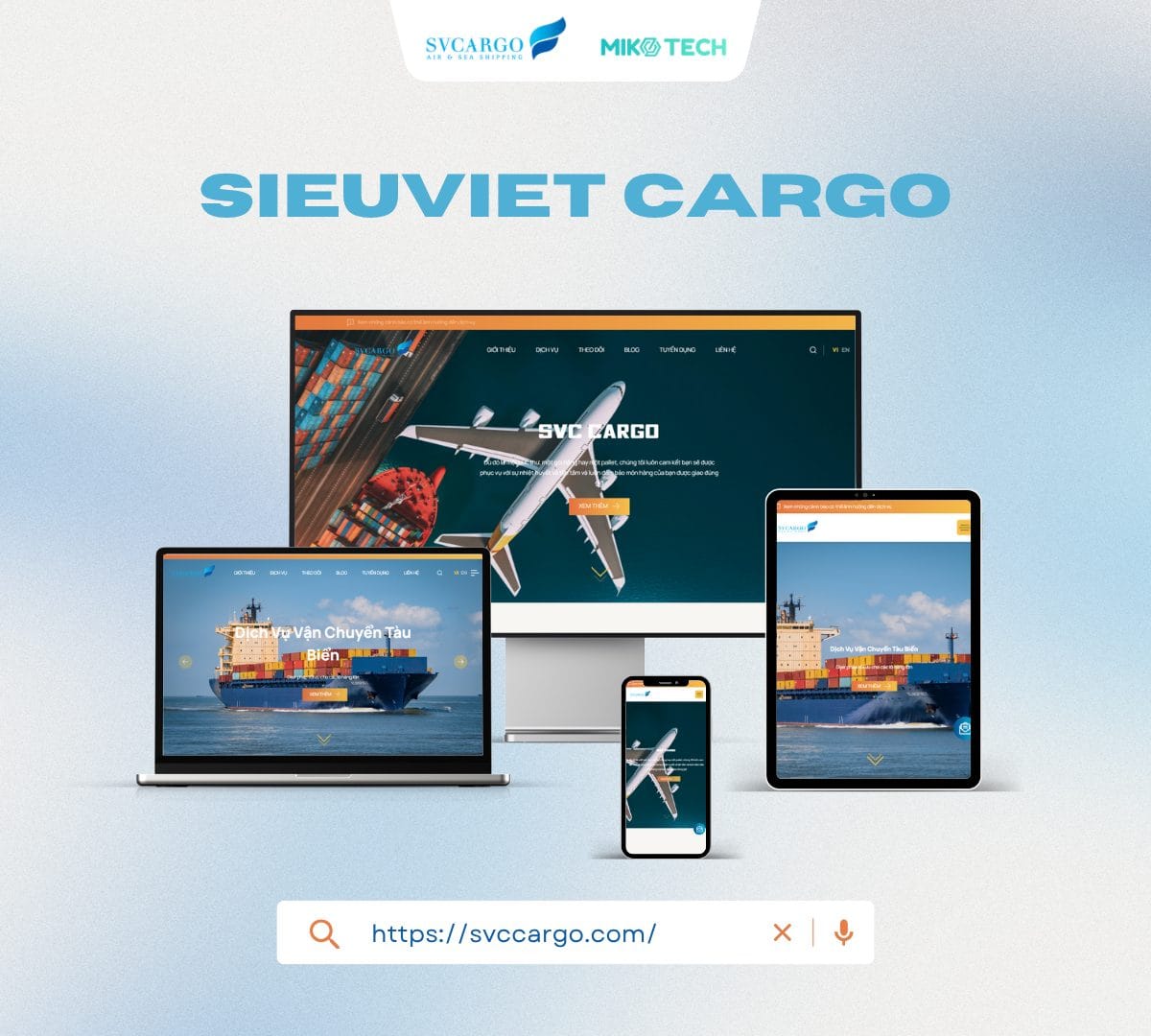 Dự Án Siêu Việt Cargo 3 Giao diện web Siêu Việt Cargo