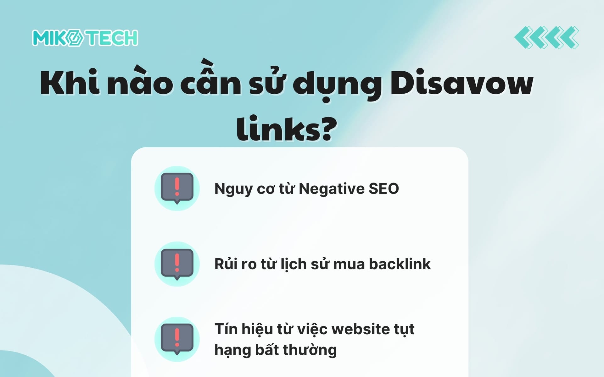 Khi nào cần sử dụng Disavow links?