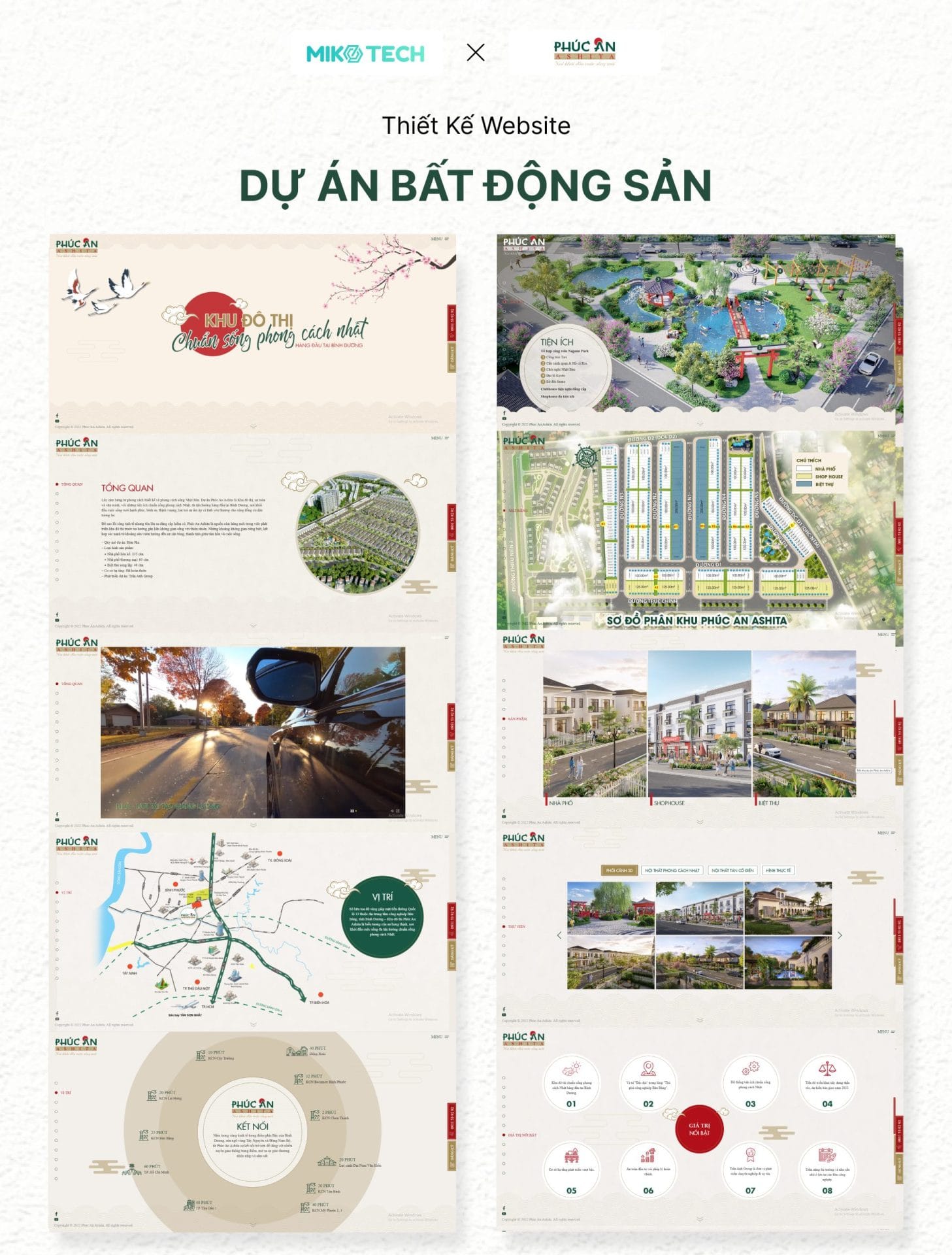 Mẫu giao diện website Phúc An Ashita