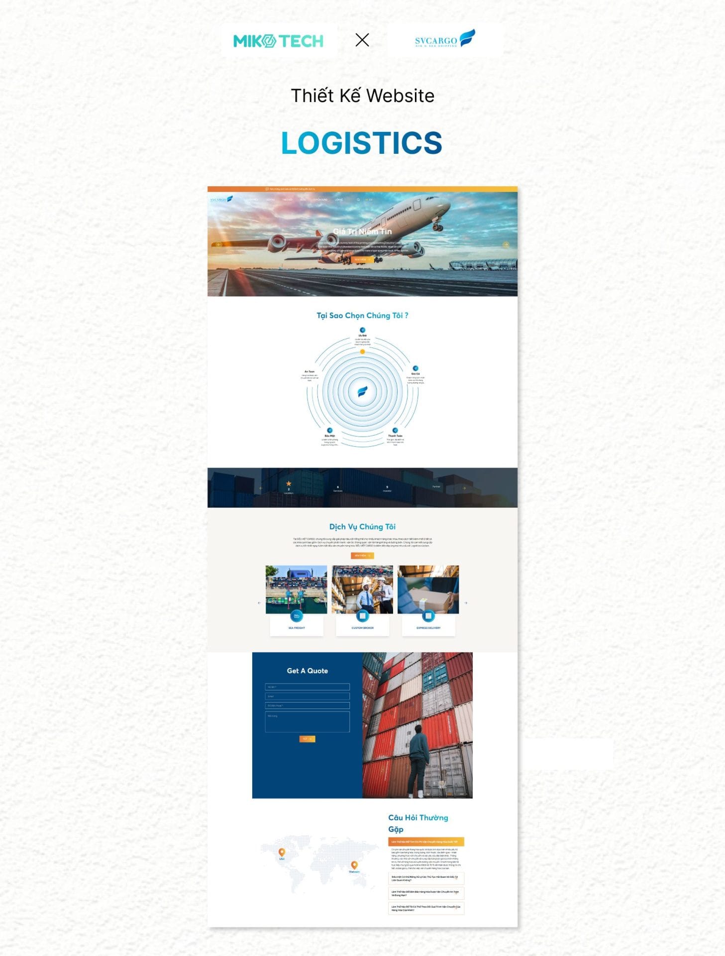 Dự Án Siêu Việt Cargo 2 Mẫu giao diện web Siêu Việt Cargo