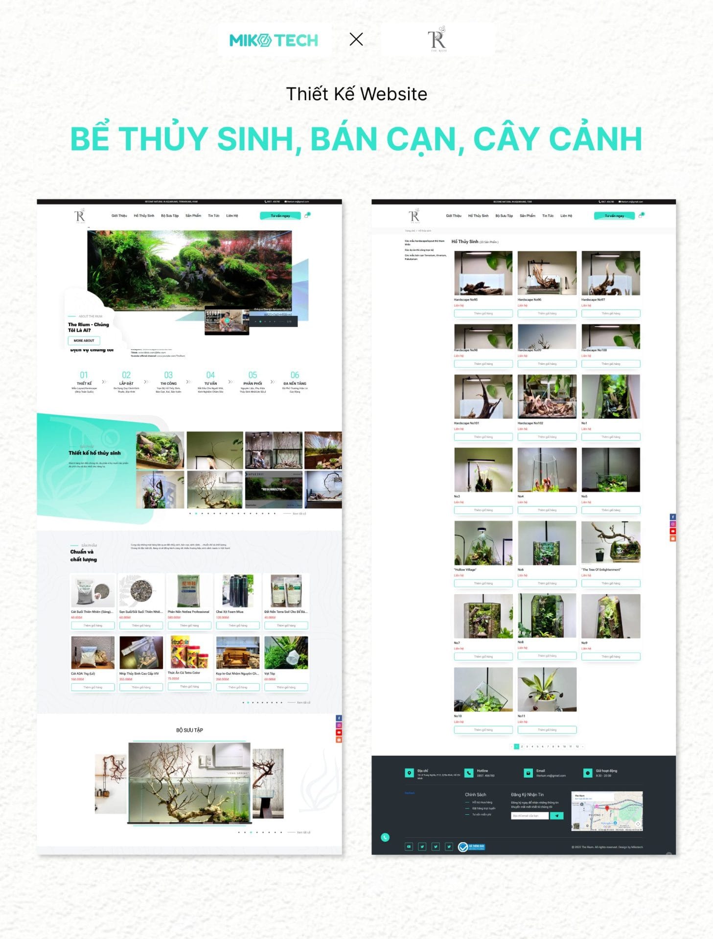 Dự án The Rium 14 Mẫu giao diện website The Rium