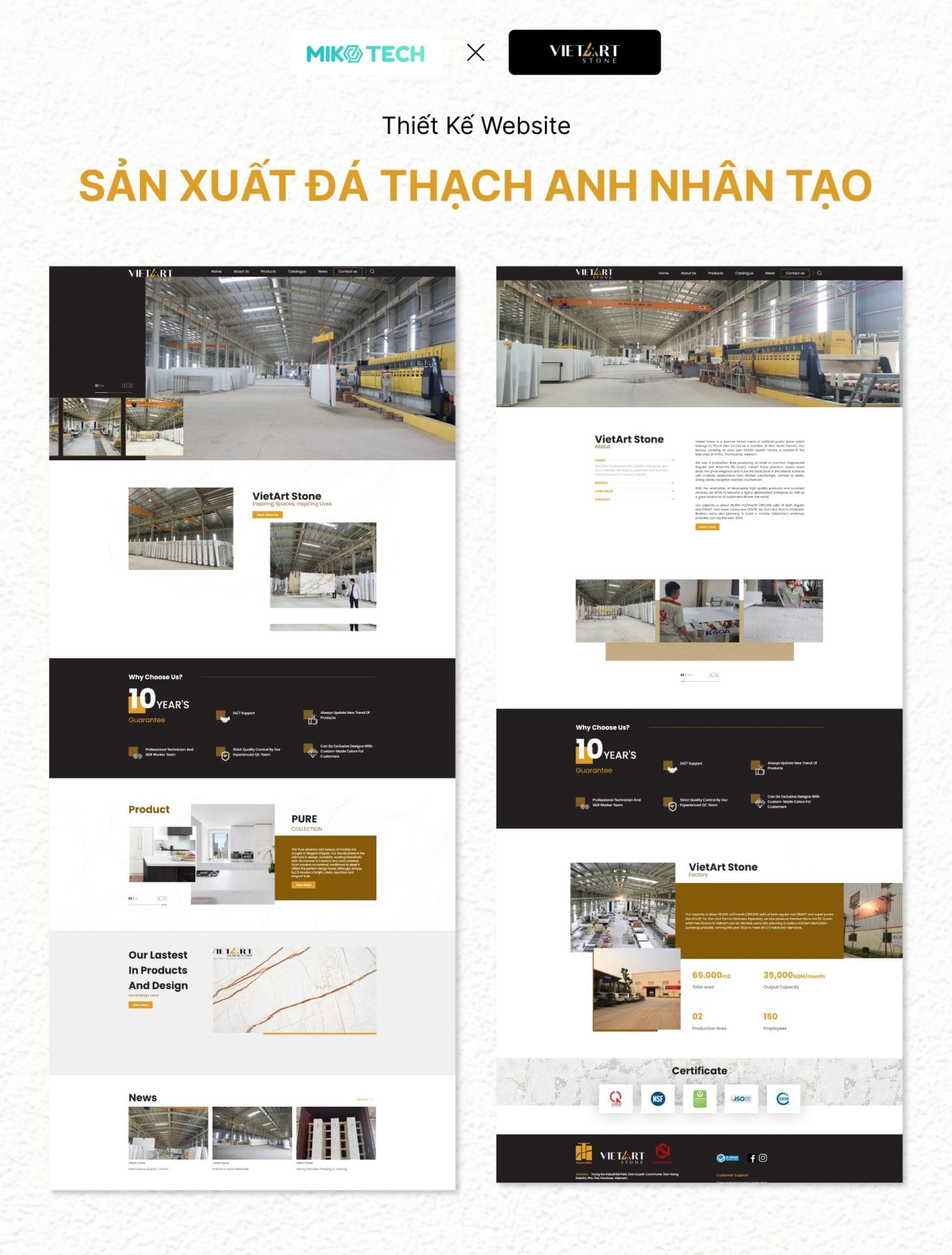 Dự Án VietArt Stone 2 Mẫu giao diện website VietArt Stone