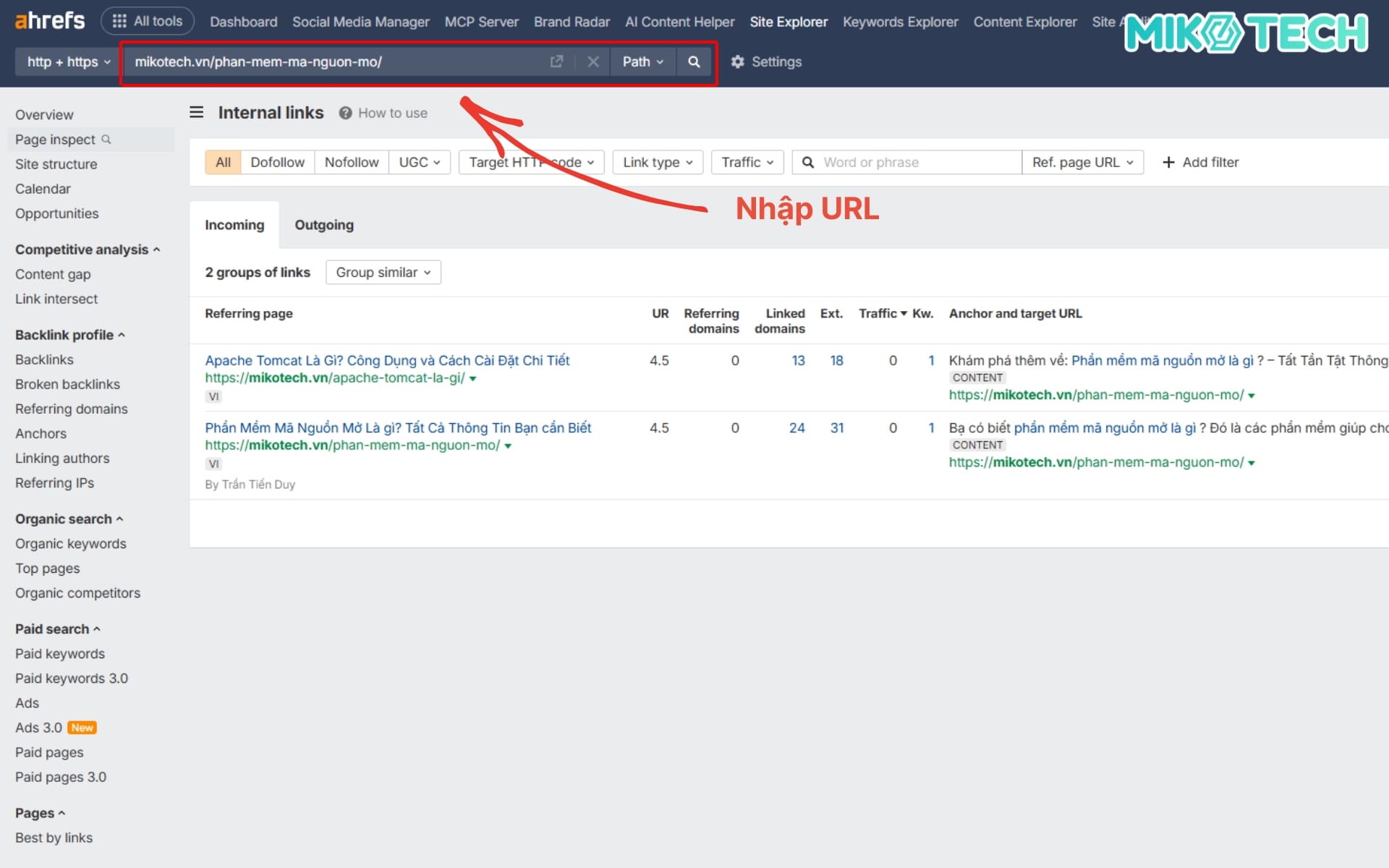 Internal Link là gì? Cách Xây Dựng Liên Kết Nội Bộ Chuẩn SEO 10 Nhập URL