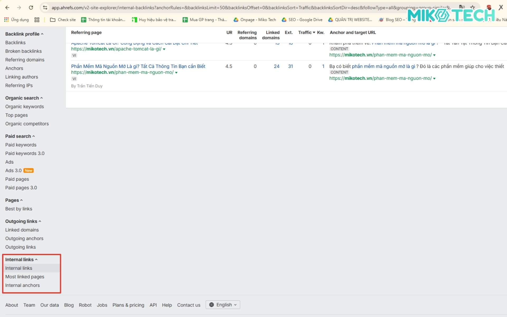 Internal Link là gì? Cách Xây Dựng Liên Kết Nội Bộ Chuẩn SEO 11 Chọn mục Internal link