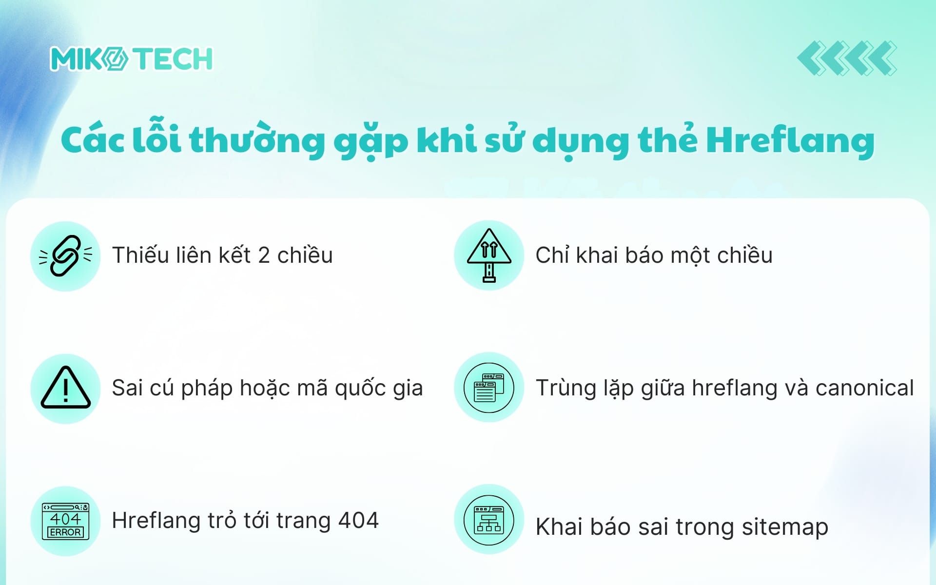 Các lỗi thường gặp khi sử dụng thẻ Hreflang