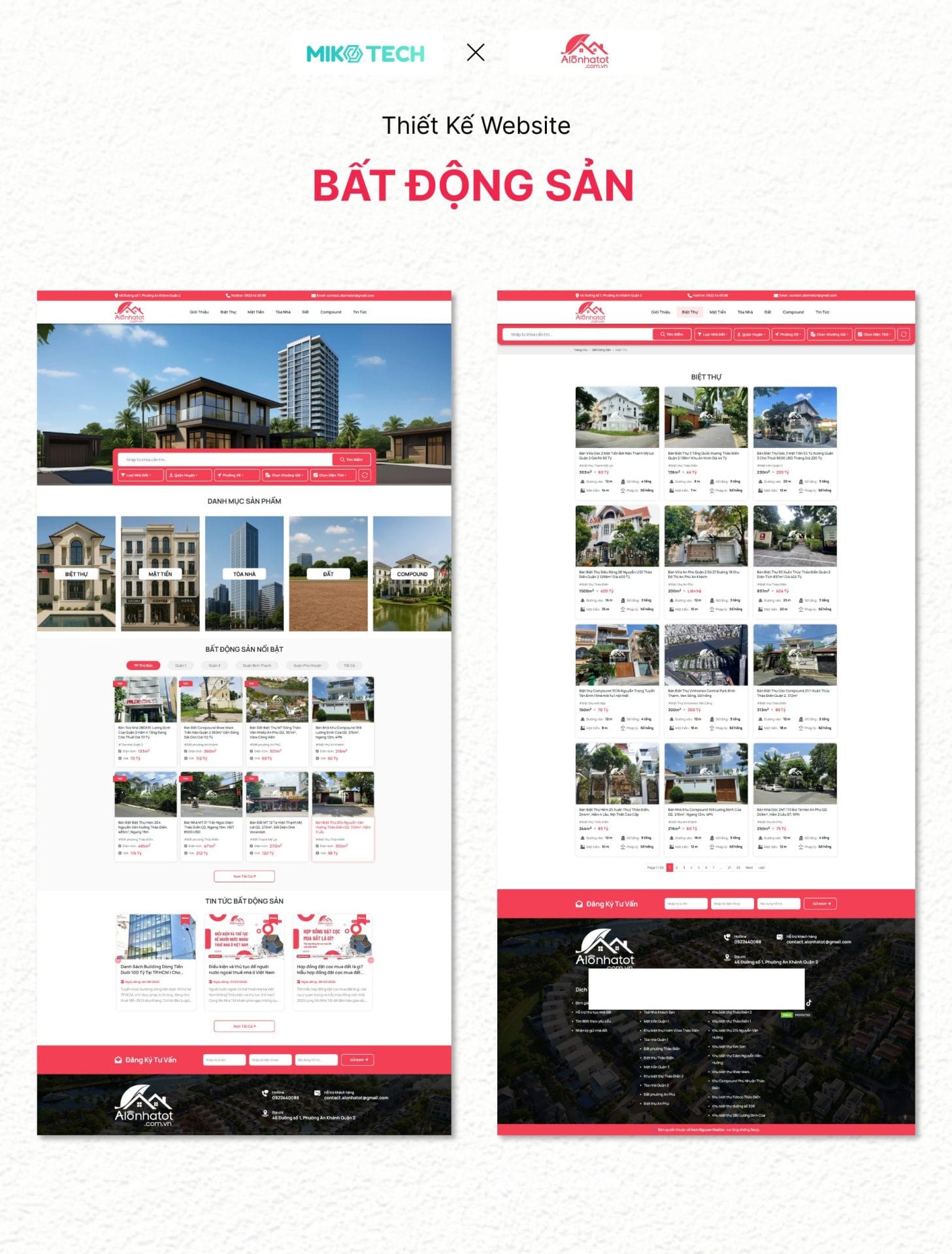 Dự Án Alonhatot 2 Giao diện website Alonhatot