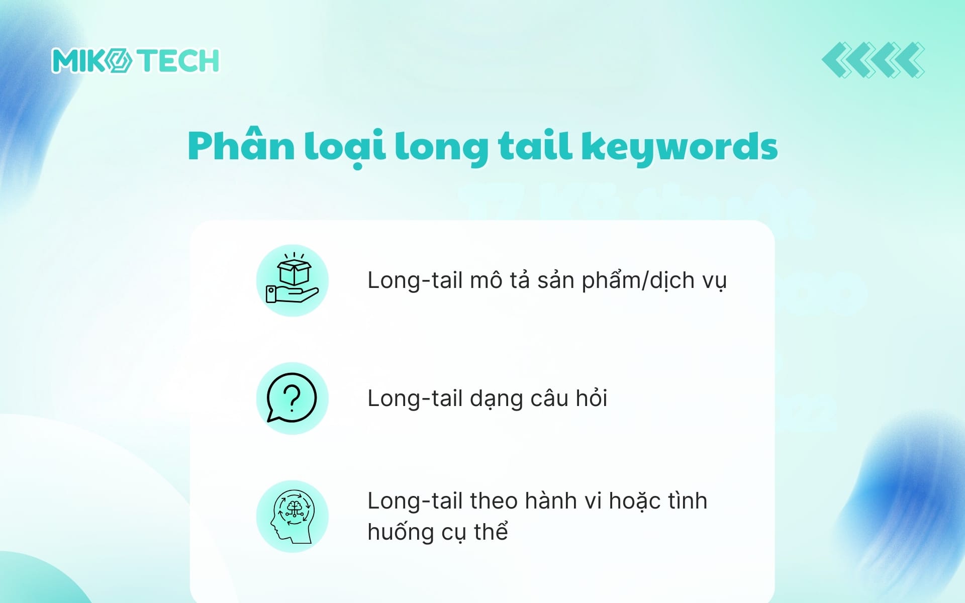 Phân loại long tail keywords